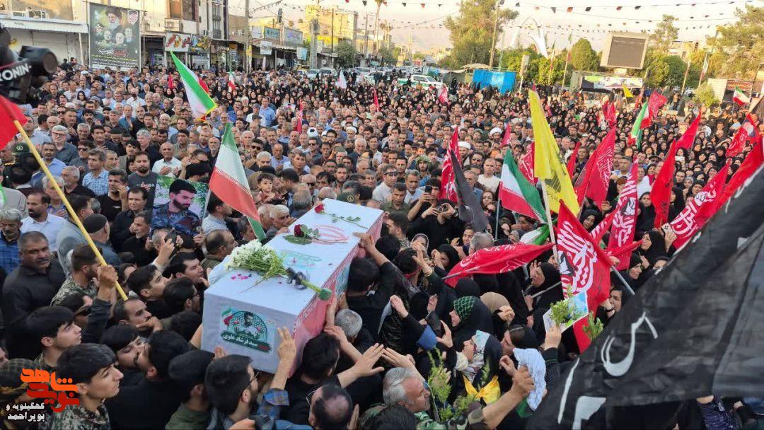 عکس| دهدشت پیکر شهید علوی را در آغوش کشید