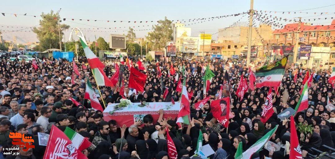 عکس| دهدشت پیکر شهید علوی را در آغوش کشید