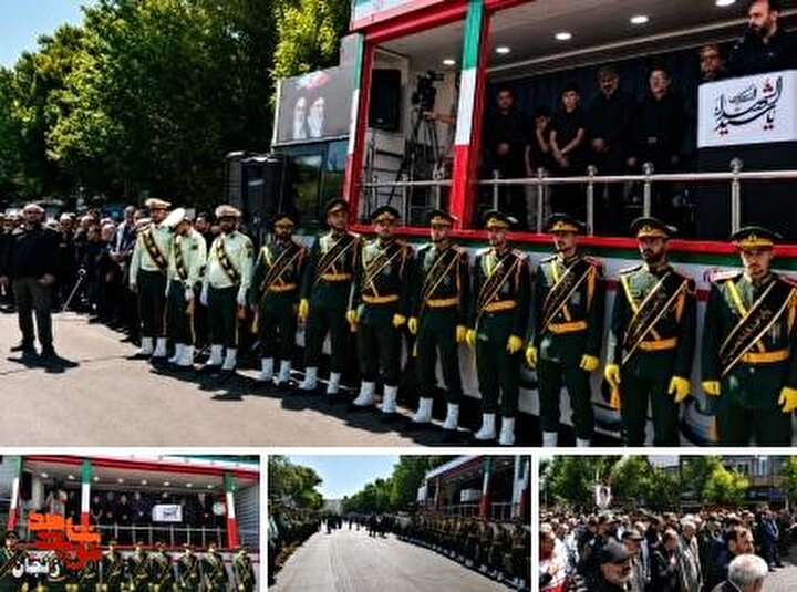 حضور مدیرکل بنیاد زنجان در آیین تشییع پیکر شهید سرتیپ دوم پاسدار محمود ملاجباری در تبریز