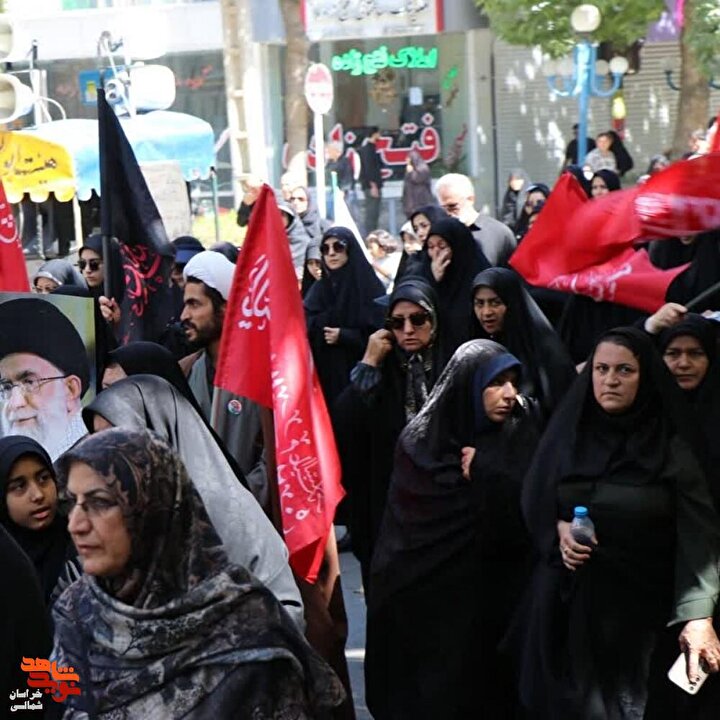 فیلم/ پیاده‌روی جاماندگان اربعین حسینی «ع» در خراسان‌شمالی