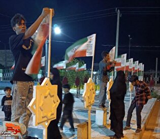 تعویض پرچم ۲۴۲ المان شهدای زابل همزمان با فرارسیدن اربعین حسینی
