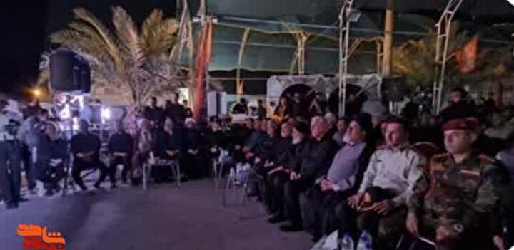 فیلم| برگزاری آیین اهتزاز پرچم خدمت‌رسانی مواکب مرز چذابه