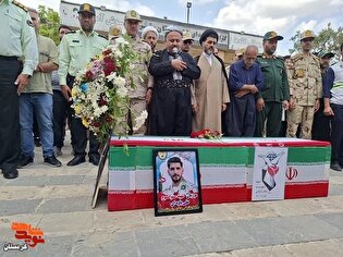 پیکر شهید مرزبان علی باوه‌ای در سقز تشییع و خاکسپاری شد