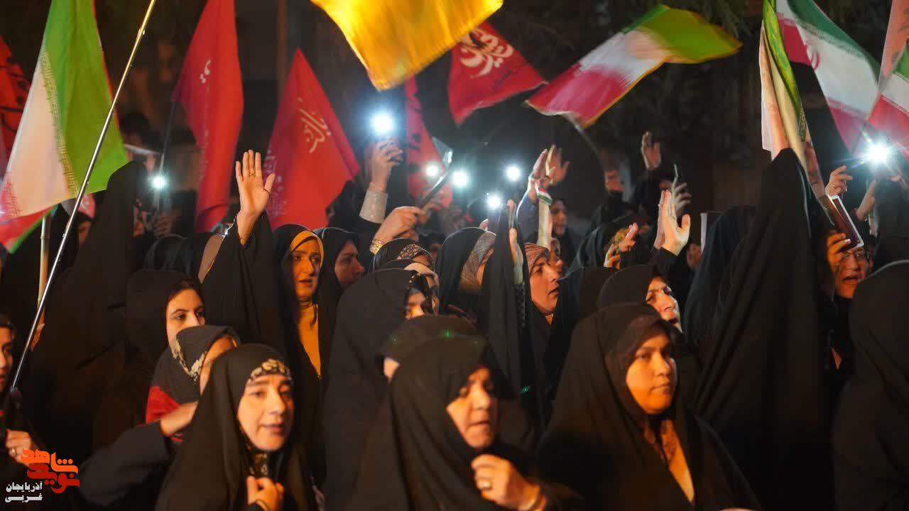تجمع شبانه مردم دارالمومنین شهرستان خوی