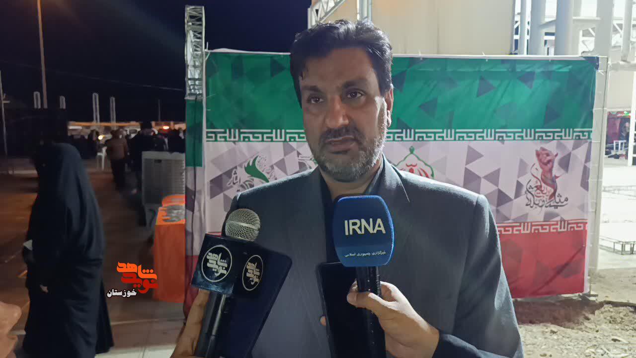 بازدید مدیرکل بنیاد شهید خوزستان از موکب‌های «پردیس سلام شهید» در پایانه مرزی چذابه