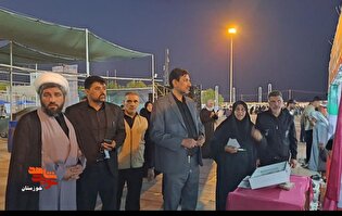 بازدید مدیرکل بنیاد شهید خوزستان از موکب‌های «پردیس سلام شهید» در پایانه مرزی چذابه