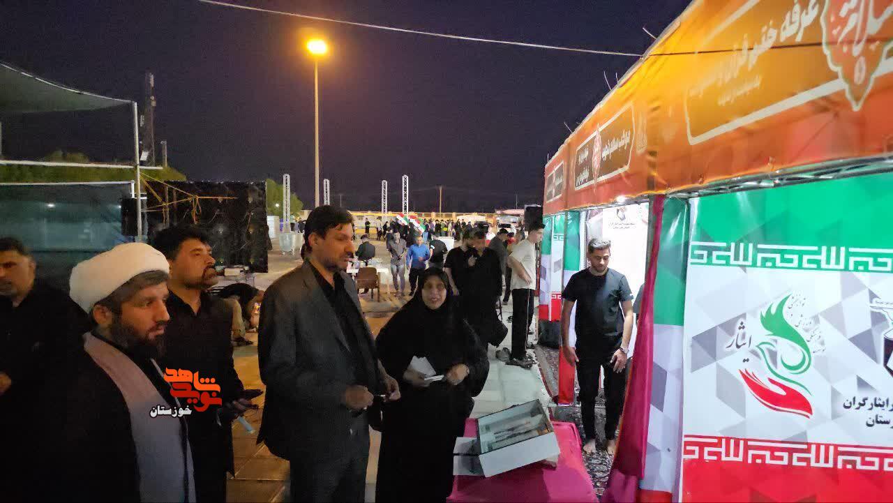گزارش تصویری/ بازدید مدیرکل بنیاد شهید خوزستان از موکب‌های «پردیس سلام شهید» در پایانه مرزی چذابه