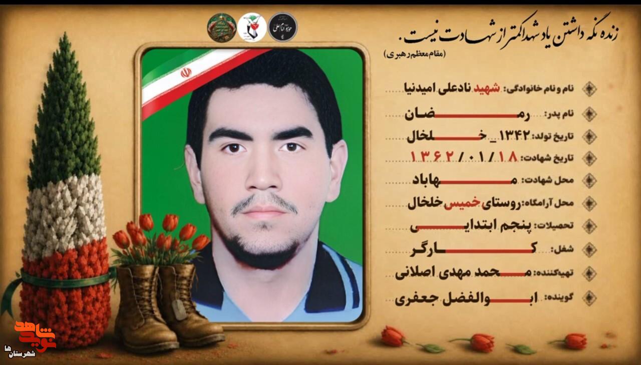 فتوکلیپ| نگاهی به زمانه شهید «نادعلی امیدنیا» فتوکلیپ| نگاهی به زمانه شهید «نادعلی امیدنیا»