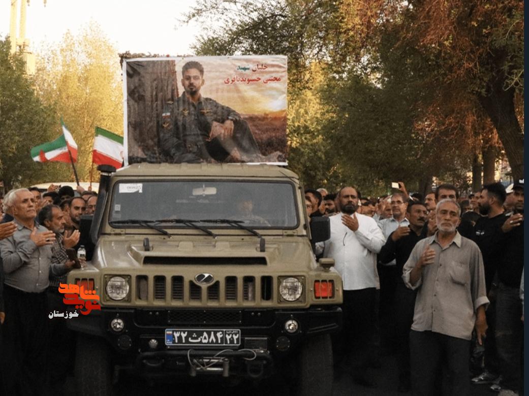 گزارش تصویری/ آیین برگزاری تشییع و خاکسپاری شهید خلبان «مجتبی حسینوند باقری» در دزفول
