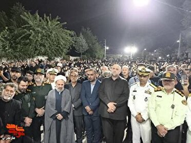 وداع باشکوه مردم ولایی میاندورود با پیکر مطهر شهید والامقام «ناخدا دوم امیرحسین سلیم‌زاده»