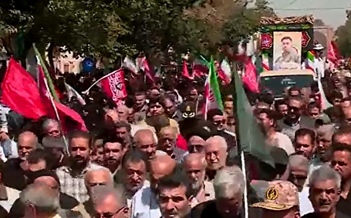 فیلم | گزارشی از وداع قزوینی‌ها با مدافع امنیت؛ پرواز ابدی شهید «حسین مهدویان»