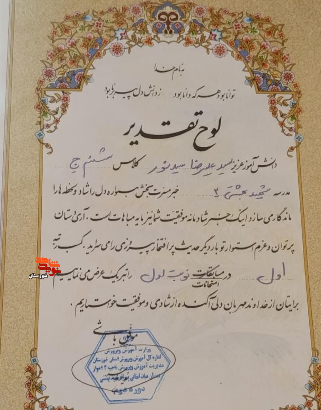اسناد به جا مانده از پاسدار شهید مدافع وطن «سید علیرضا سید نور» اسناد به جا مانده از پاسدار شهید مدافع وطن «سید علیرضا سید نور»