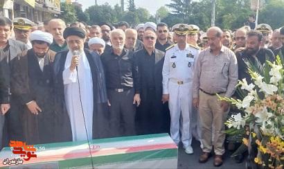 تصاویر/برگزاری مراسم تشییع پیکر مطهر شهید اقتدار ناخدا دوم امیرحسین سلیم‌زاده در تنکابن مازندران