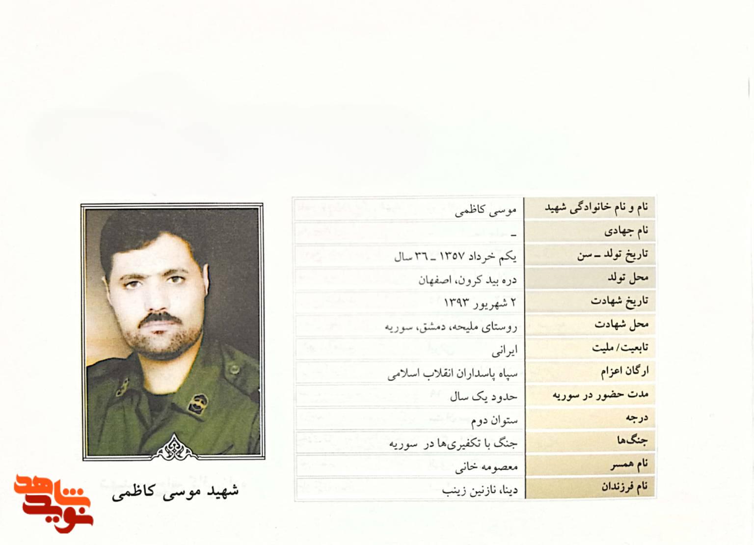 شهید موسی کاظمی شهید موسی کاظمی