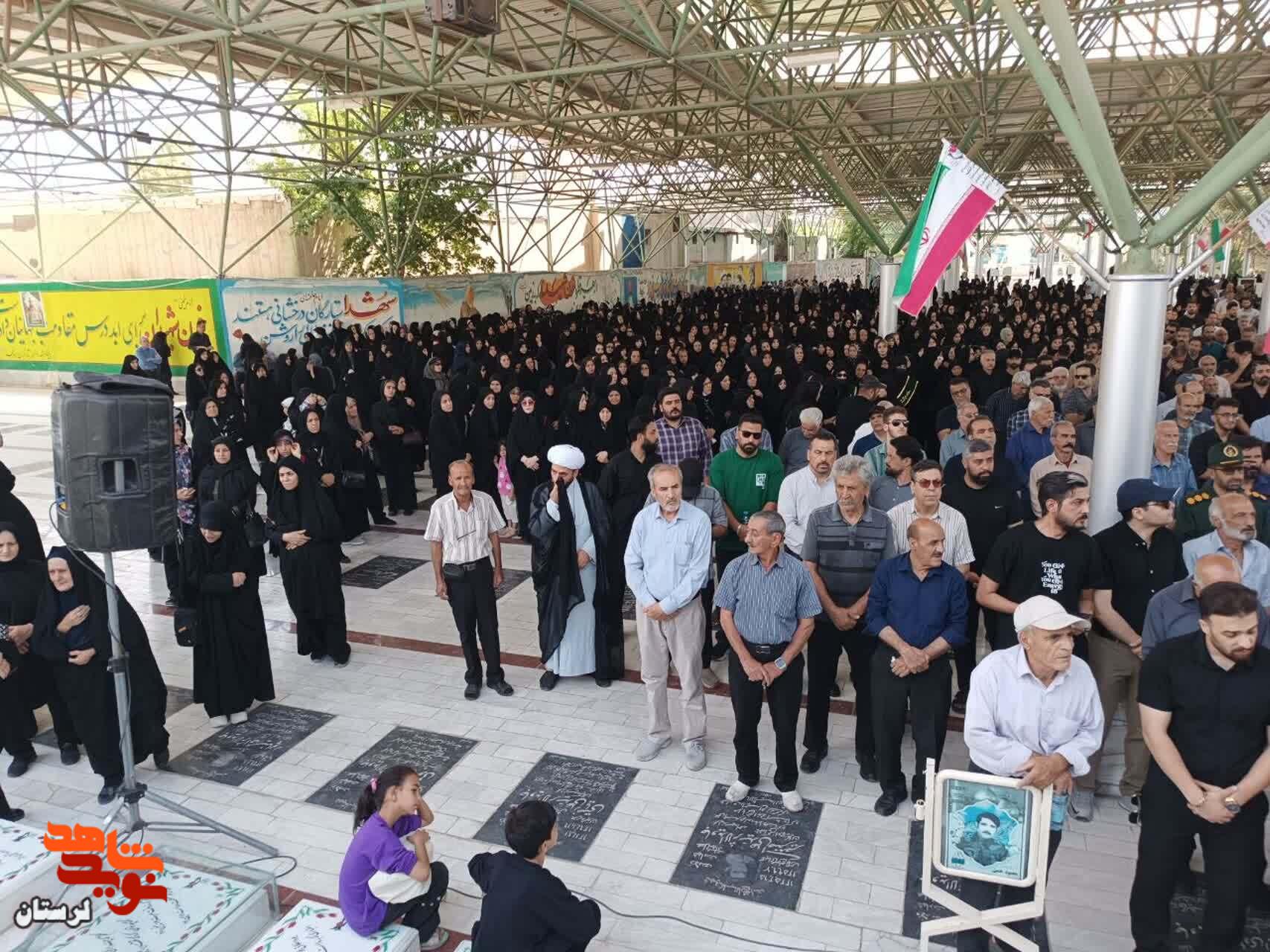 پیکر شهید مدافع امنیت «امین عزیزی» در زادگاهش آرام گرفت