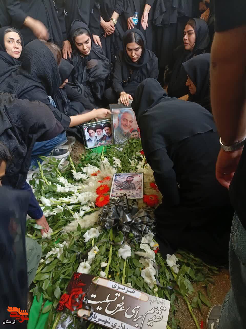 پیکر شهید مدافع امنیت «امین عزیزی» در زادگاهش آرام گرفت