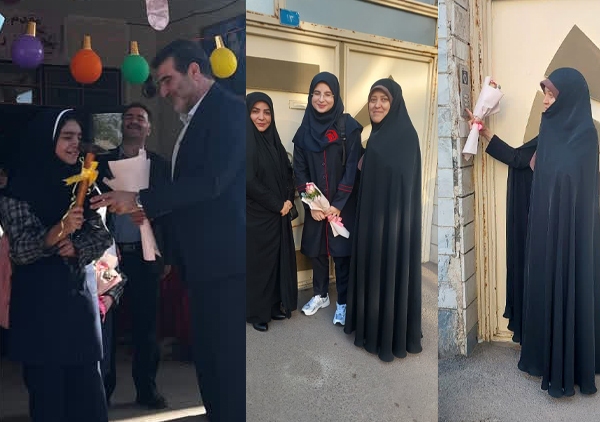 دختران شهدای امنیت و جنگ رمضان زنگ مدارس قزوین را نواختند دختران شهدای امنیت و جنگ رمضان زنگ مدارس قزوین را نواختند
