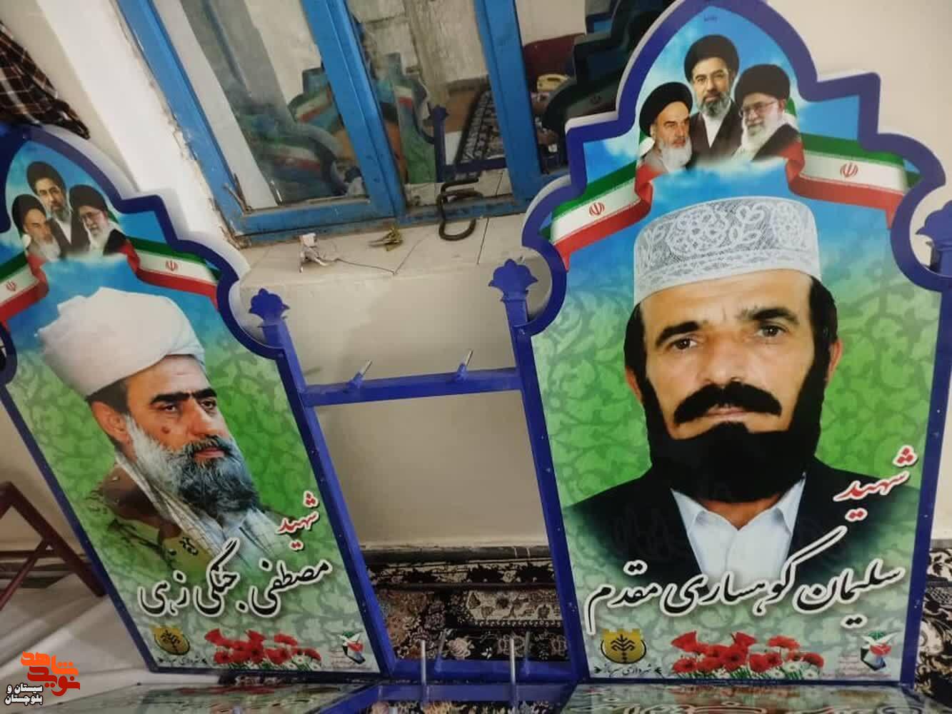 تصاویر ۱۰ شهید شهرستان سرباز در بلوار شهید سلیمانی نصب شد