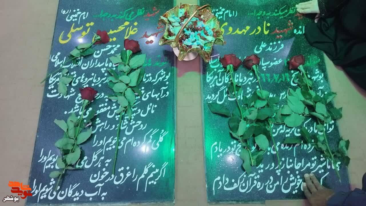 تجدید میثاق مدیرکل بنیاد شهید بوشهر با شهدای نبرد مستقیم با آمریکا در دشتی تجدید میثاق مدیرکل بنیاد شهید بوشهر با شهدای نبرد مستقیم با آمریکا در دشتی