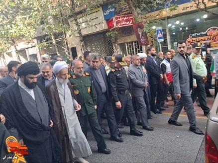 حضور نماینده ولی فقیه مازندران در مراسم تشییع پیکرهای مطهر شهیدان مدافع امنیت دست گشاده و قاسمی در ساری حضور نماینده ولی فقیه مازندران در مراسم تشییع پیکرهای مطهر شهیدان مدافع امنیت دست گشاده و قاسمی در ساری