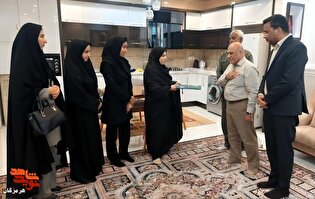 اجرای طرح سپاس با دیدار مسئولان قشم با همسر شهید «حسین تارک»