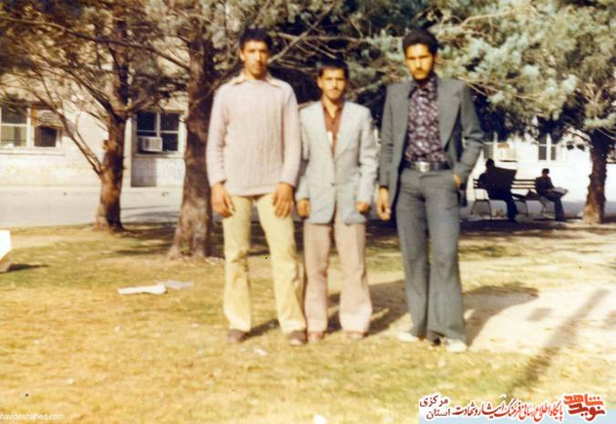 از چپ: تقی اسماعیلی - محمد بهرامی - شهید مجتبی پژمان
