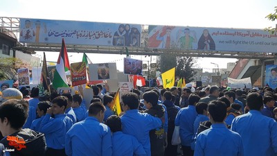 راهپیمایی سیزده آبان در شهرستان سمنان