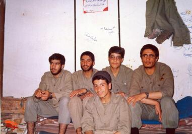 از چپ: شهید عباس رحیمی - شهید سید اسماعیل قریشی - غلامحسین اسکندری - مصطفی حسینجانی