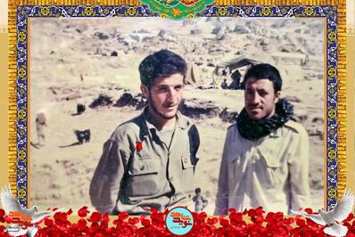 نفر سمت چپ جانباز ۷۰ درصد مرتضی سعدالدین