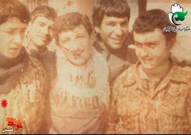 شهید «سیدمعصوم حسینی» نفر اول سمت چپ