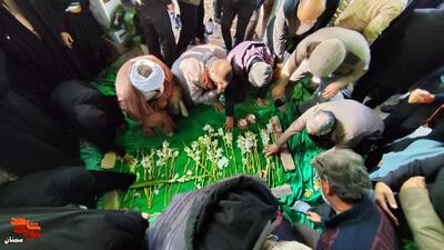 مراسم تشییع و تدفین شهید گمنام- هشتم آذرماه ۱۴۰۴ شرکت آب منطقه‌ای شهرستان سمنان