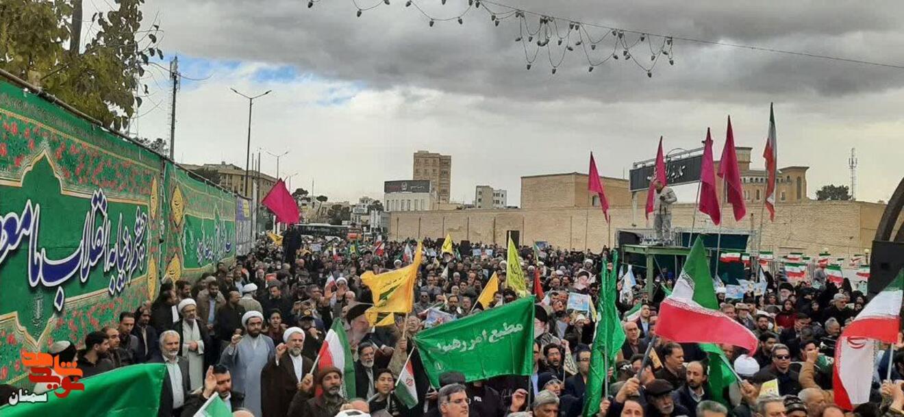 اجتماع مردم ولایت‌مدار شهرستان سمنان به مناسبت یوم الله ۹ دی - معراج شهدا