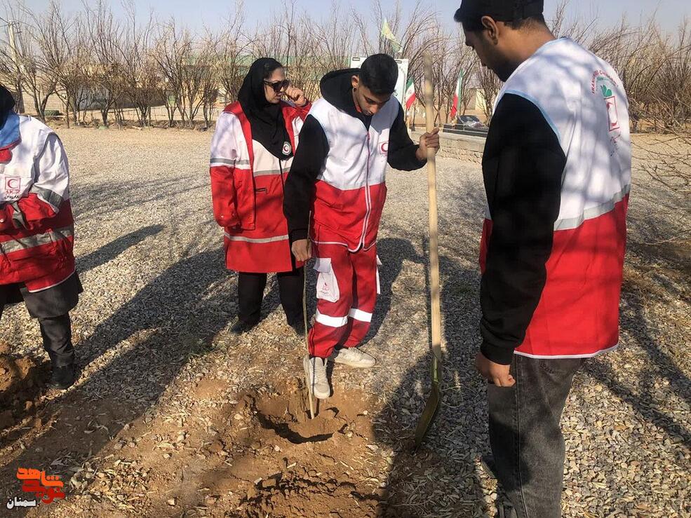 غرس نهال به یاد شهدا- سیزدهم دی‌ماه ۱۴۰۴ گلزار شهدای روستای استرخو از توابع شهرستان میامی