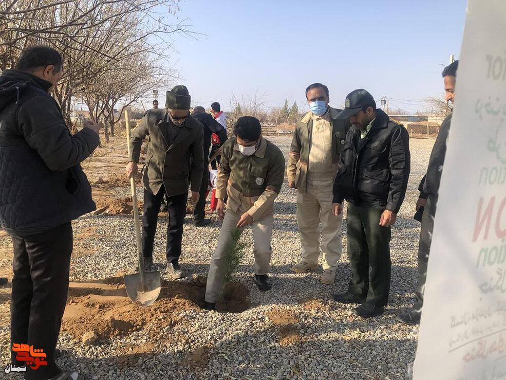 غرس نهال به یاد شهدا- سیزدهم دی‌ماه ۱۴۰۴ گلزار شهدای روستای استرخو از توابع شهرستان میامی