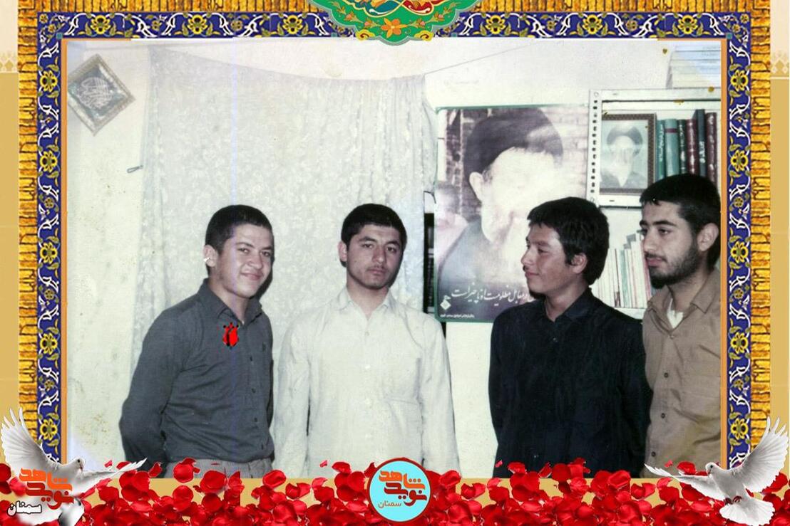 نفر اول از چپ شهید حمیدرضا یدالهی