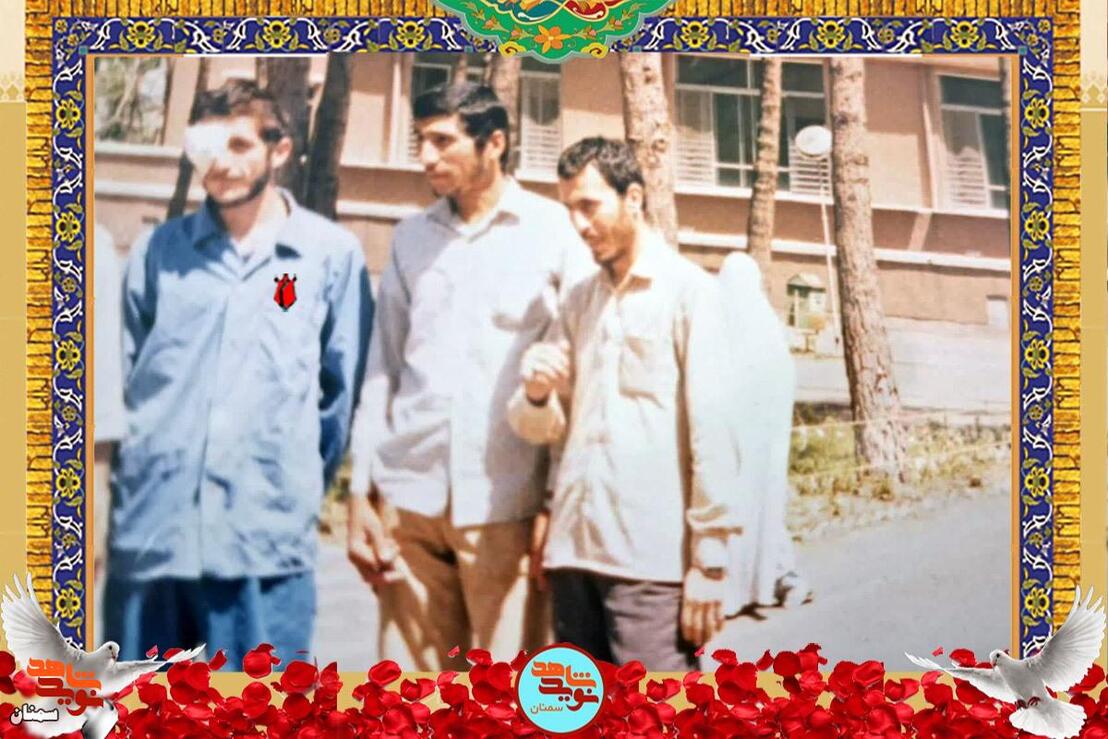 نفر اول از چپ جانباز ۷۰ درصد مرتضی سعدالدین