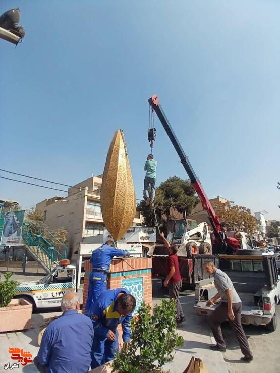 المان‌های سرو شهدا در معابر و نقاط شاخص منطقه ۱۵ تهران بزرگ