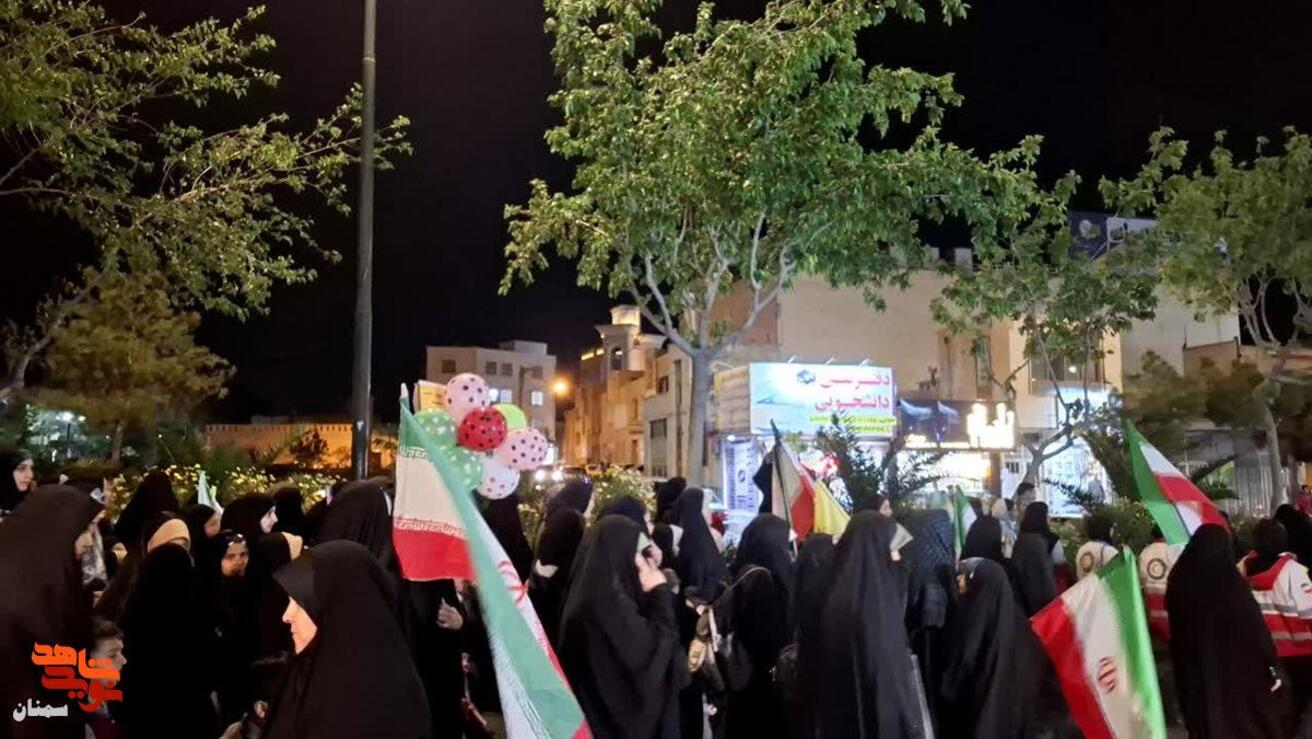 اجتماع دختران سمنانی در شبهاب اقتدار- سی‌ام فروردین ۱۴۰۵ معراج شهدای سمنان