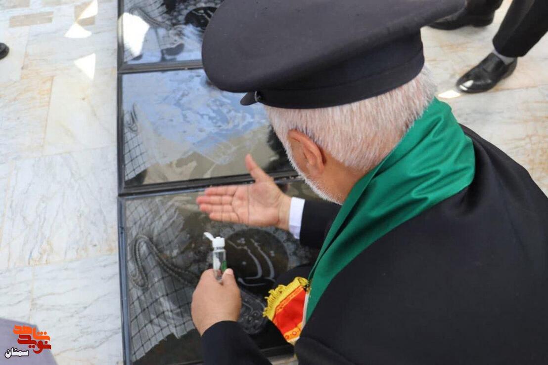 گلباران مزار شهدا توسط خادمان حرم رضوی- هفتم اردیبهشت ۱۴۰۵ گلزار شهدای فردوس‌رضای شهرستان دامغان