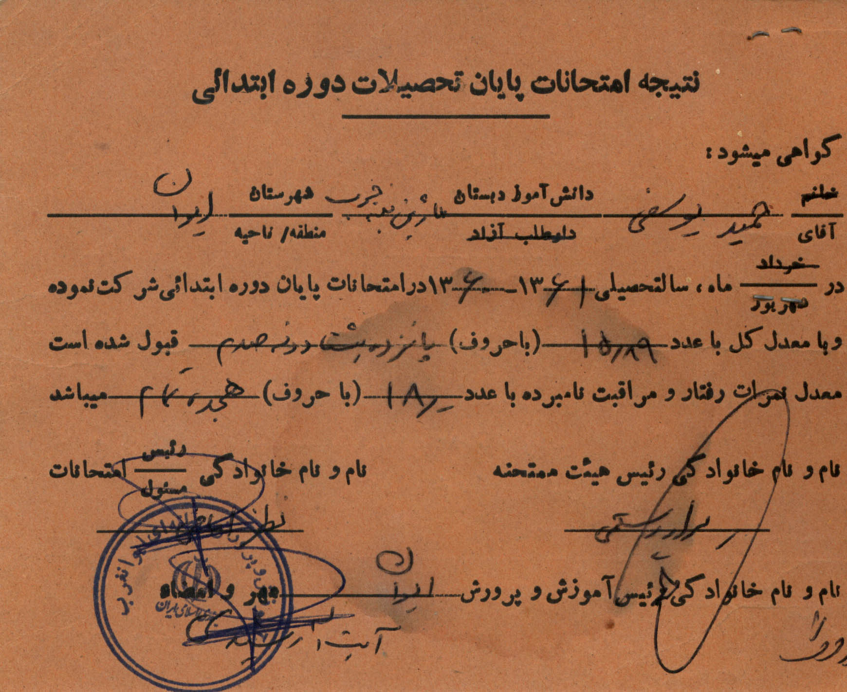 اسناد شهید حمید یوسفی ماژین