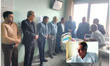 رئیس بنیاد شهید شهرستان شیروان از جانباز «فروع الدین رباطی» عیادت کرد