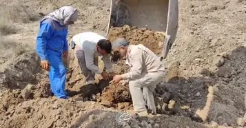 پیکر یک شهید با پلاک هویت در شلمچه شناسایی شد+فیلم